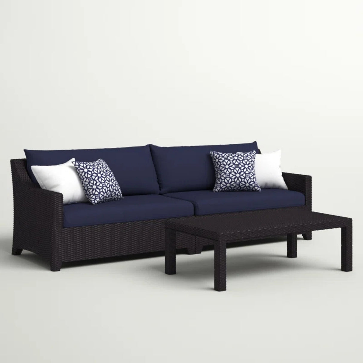 Outdoor All-Weather Rattan Wicker Three Seater Sofa