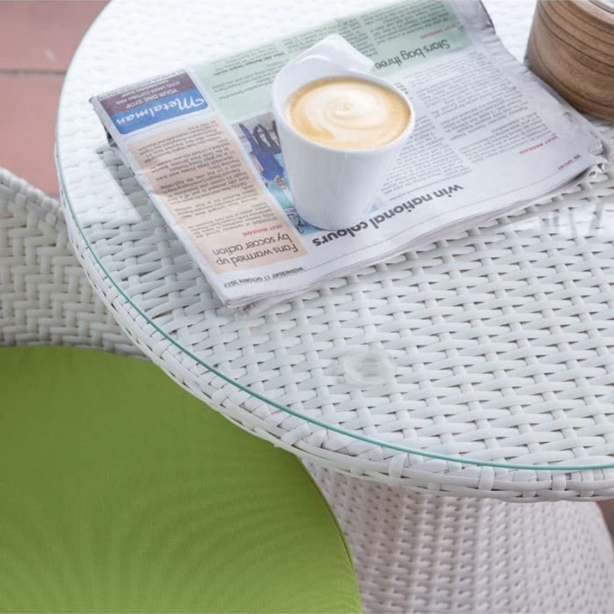 Outdoor Rattan Wicker 3-Piece Conversation Set