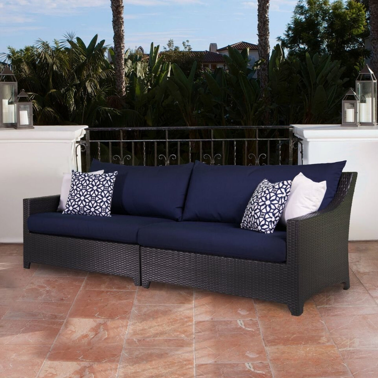 Outdoor All-Weather Rattan Wicker Three Seater Sofa