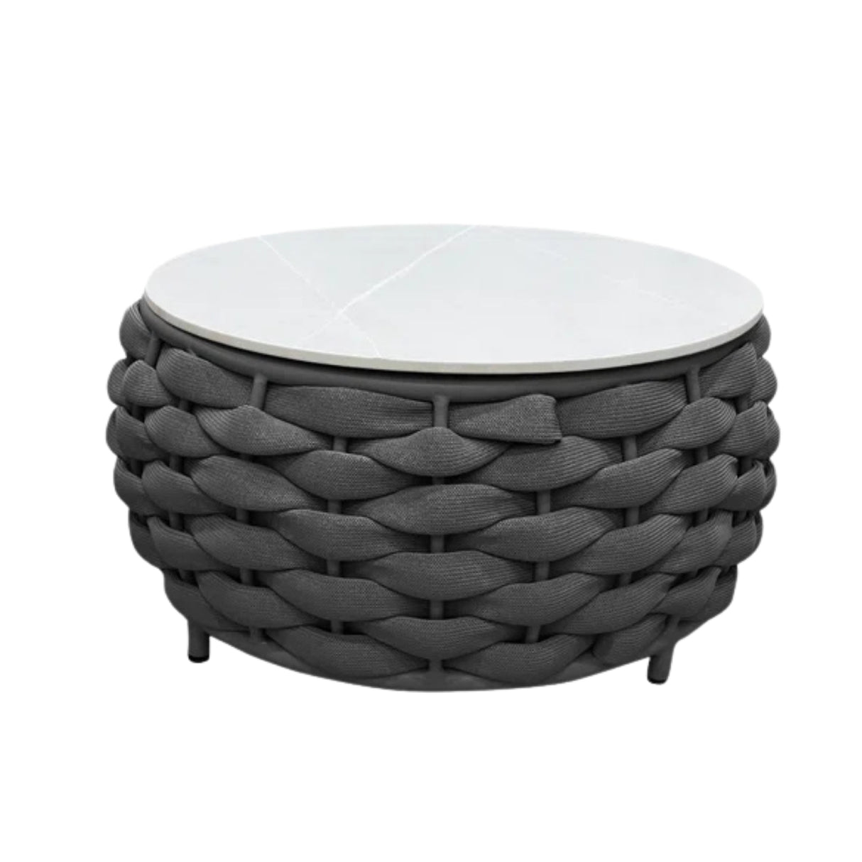 Bird’s Nest Shape 3-Piece Hand-Woven Rope Patio Set