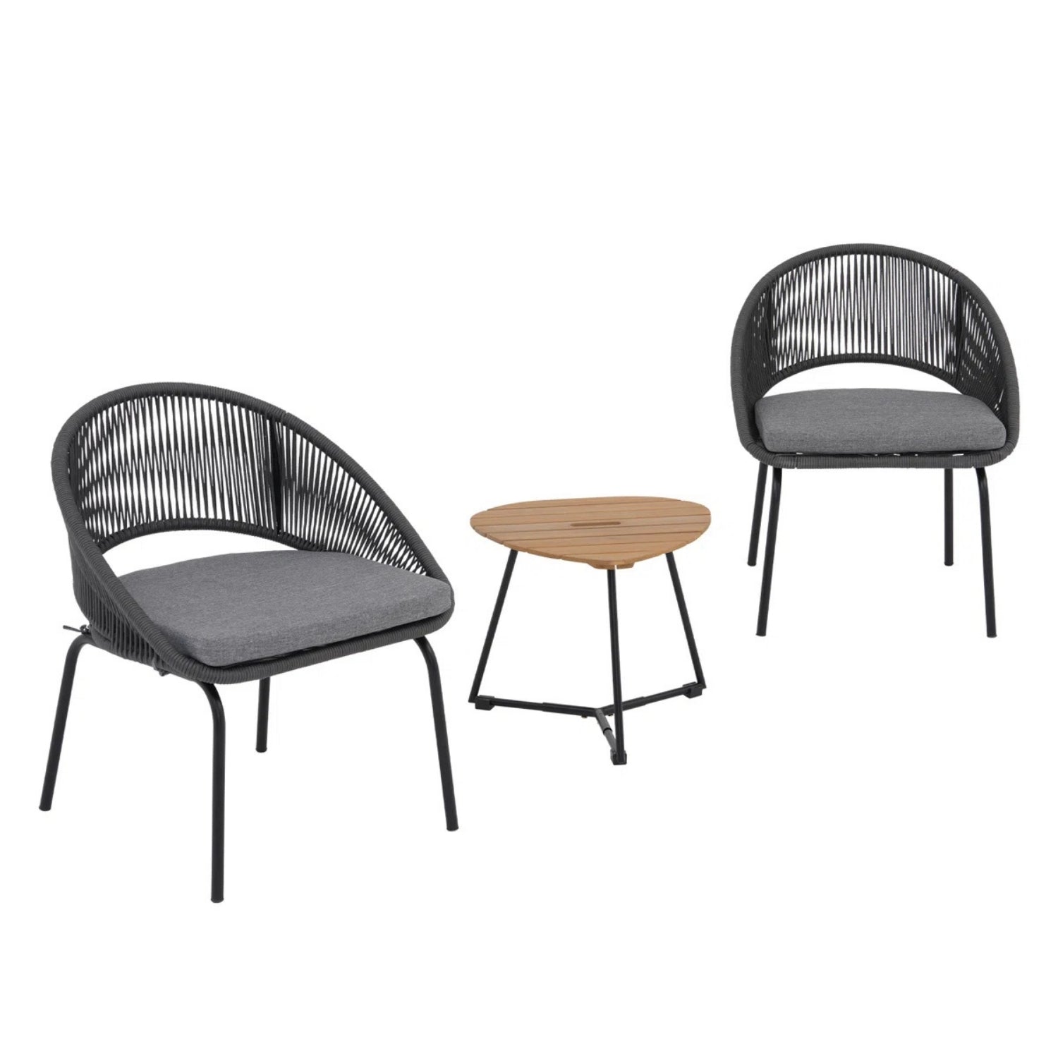 3 Piece Garden Outdoor Rope Patio Set