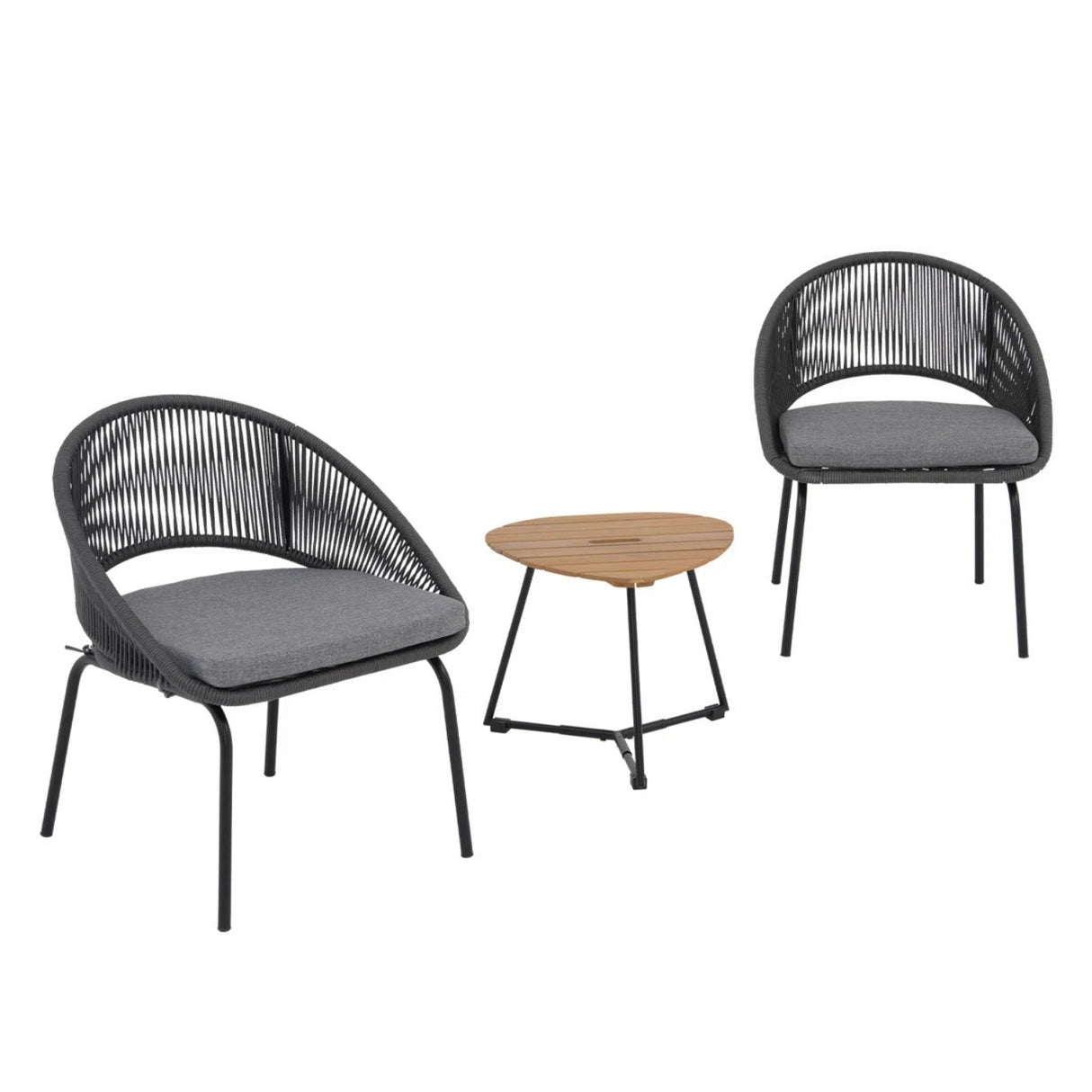 3 Piece Garden Outdoor Rope Patio Set