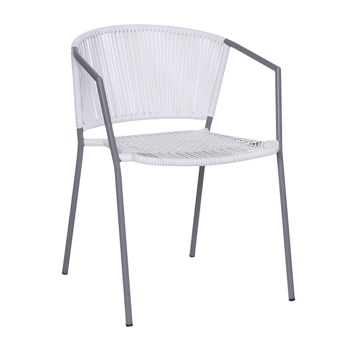 3-Piece Outdoor White Wicker Patio Set