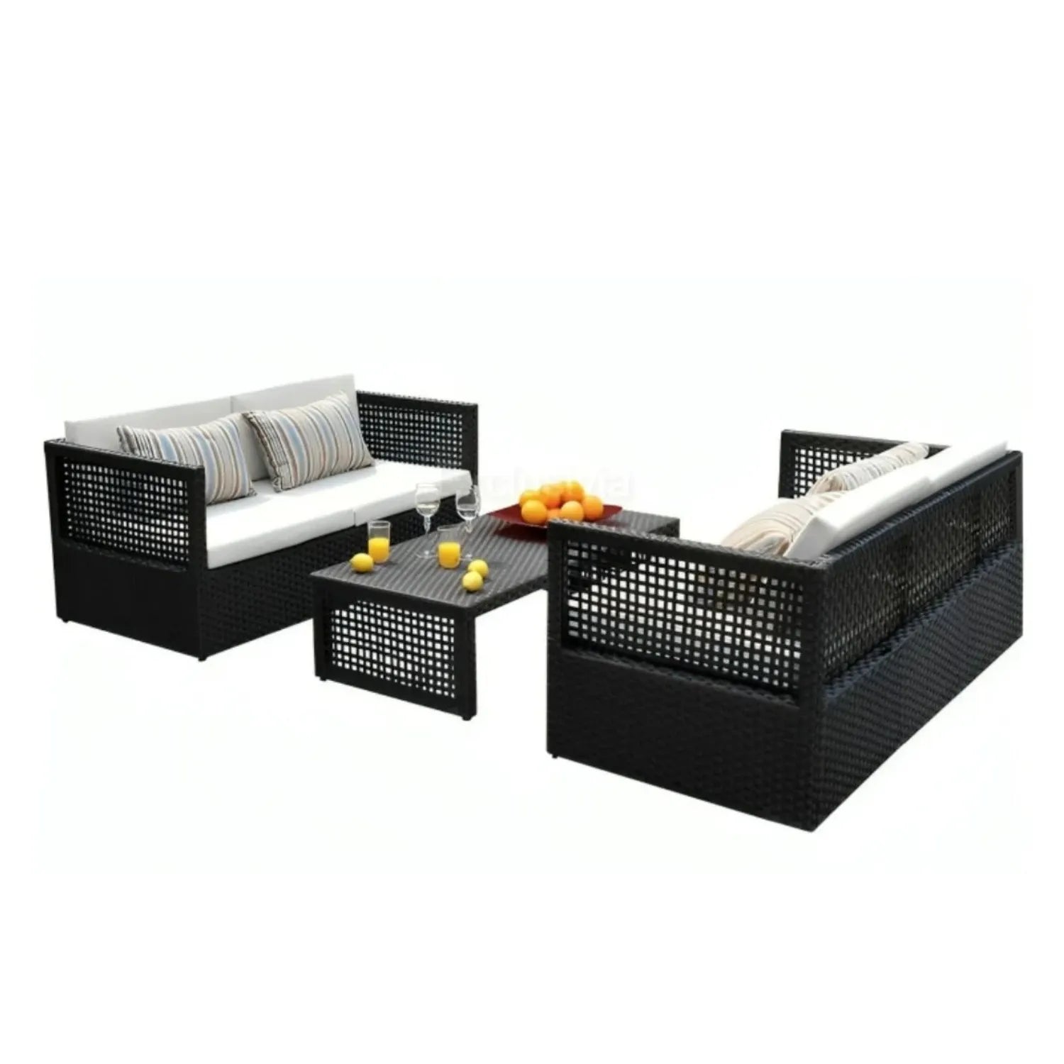 Outdoor Rattan Wicker 4-Seater Sofa Set