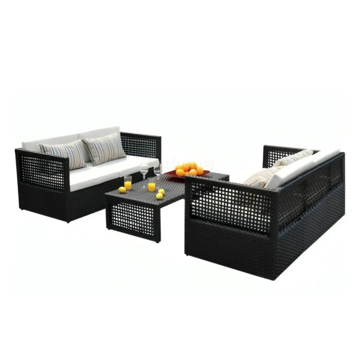 Outdoor Rattan Wicker 4-Seater Sofa Set