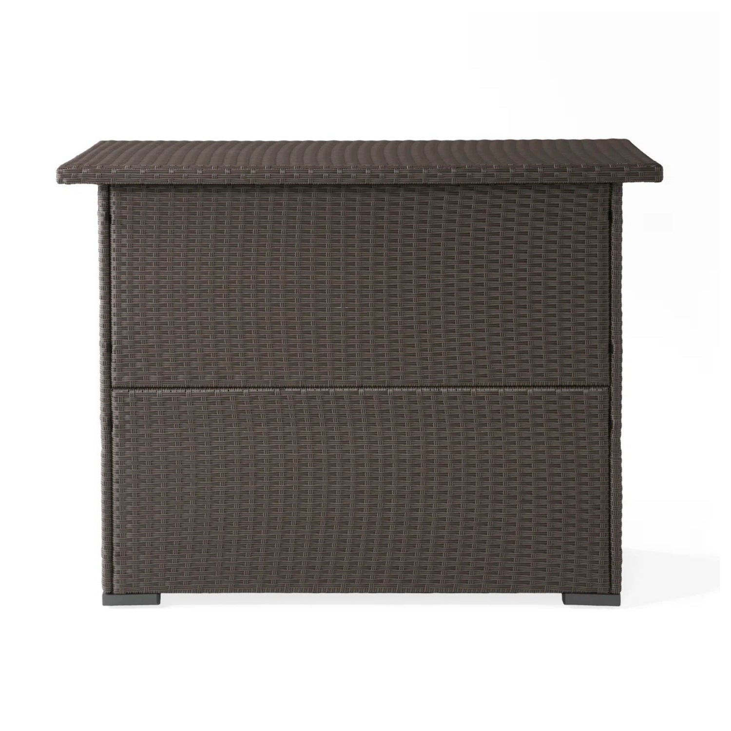 Outdoor Rattan Wicker Bar Table With Storage Selves