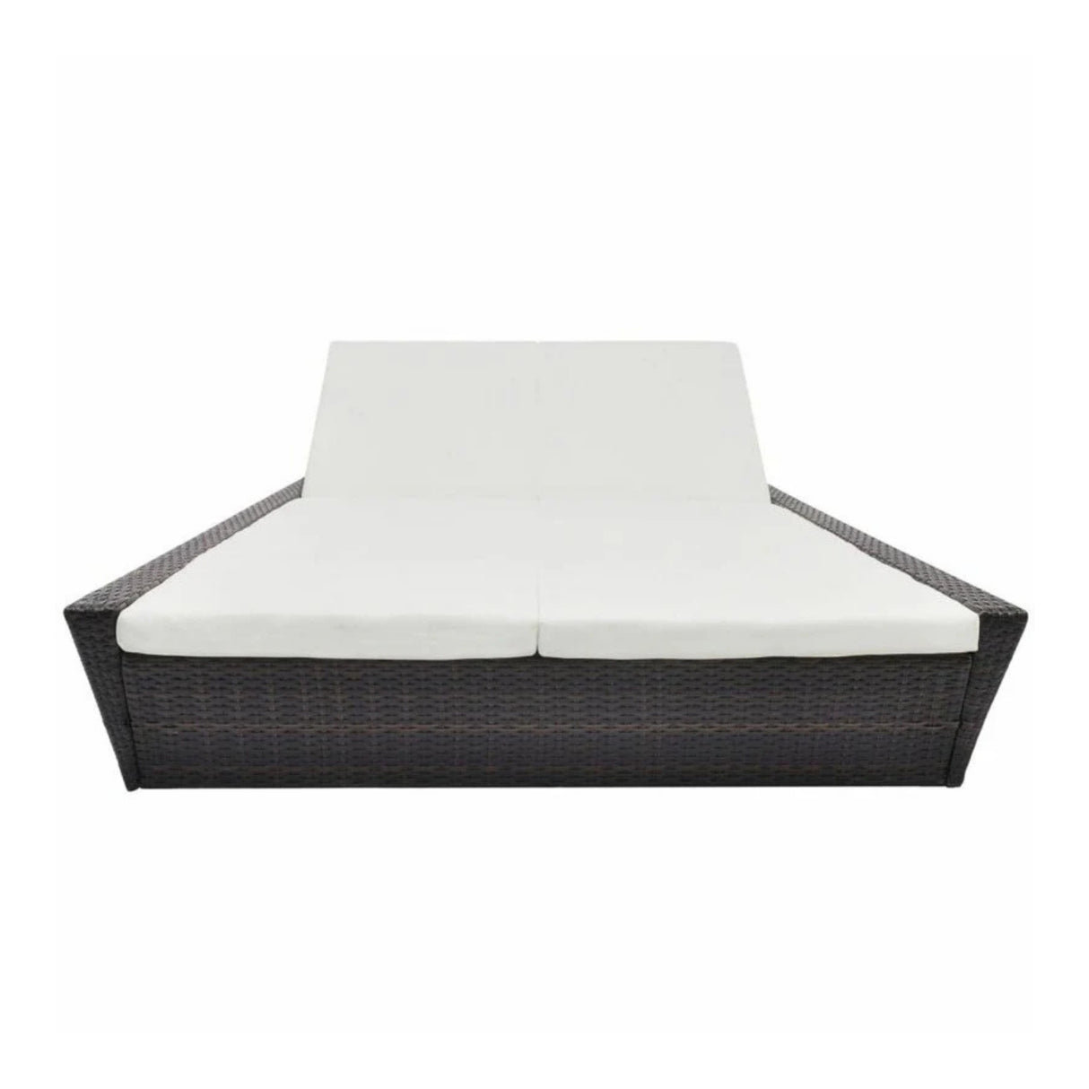 Outdoor Wicker Patio Double Seater Recliner Daybed