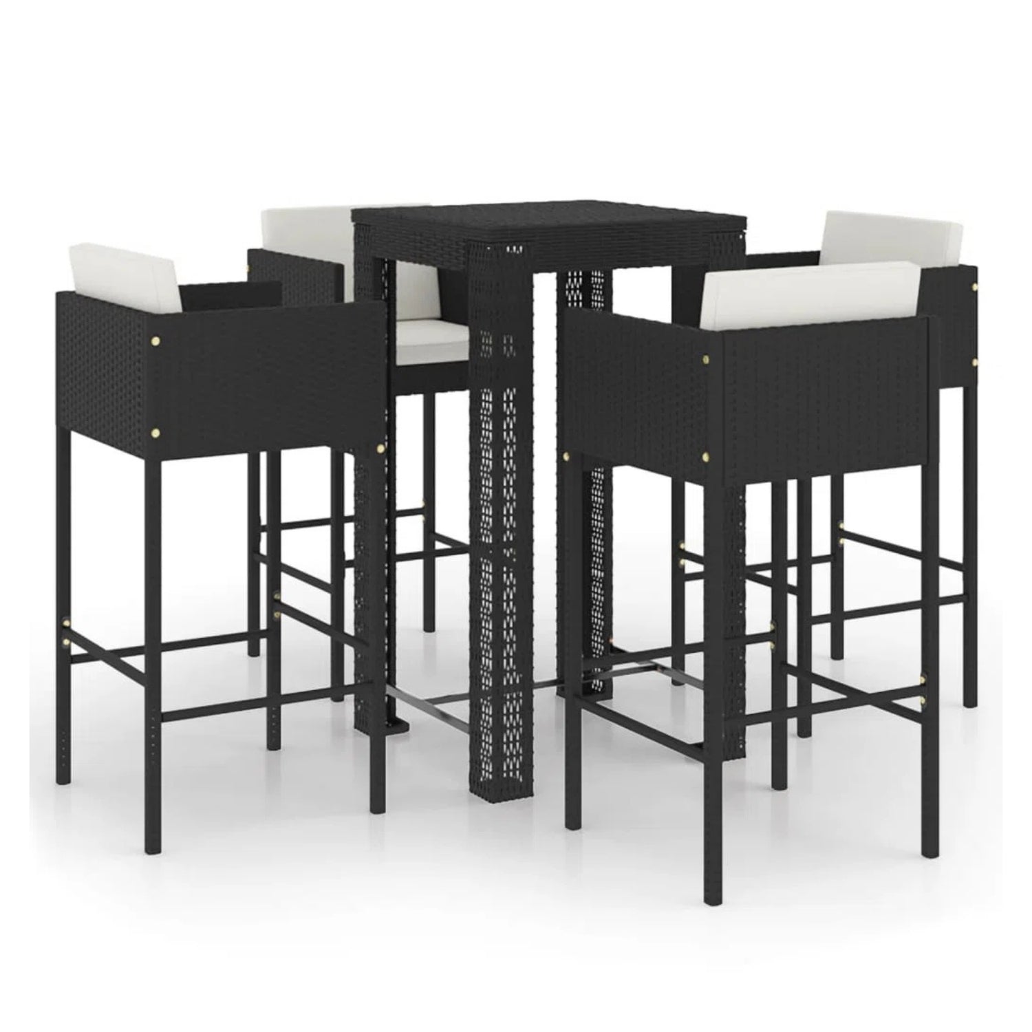 5-Piece Outdoor Rattan Wicker Bar Set