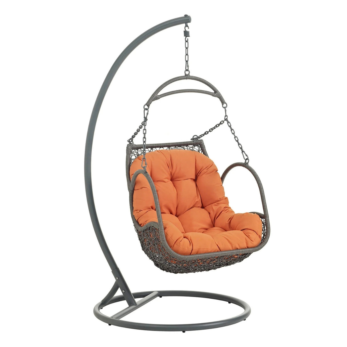 Outdoor Rattan Wicker Hanging Swing Chair with Cushion