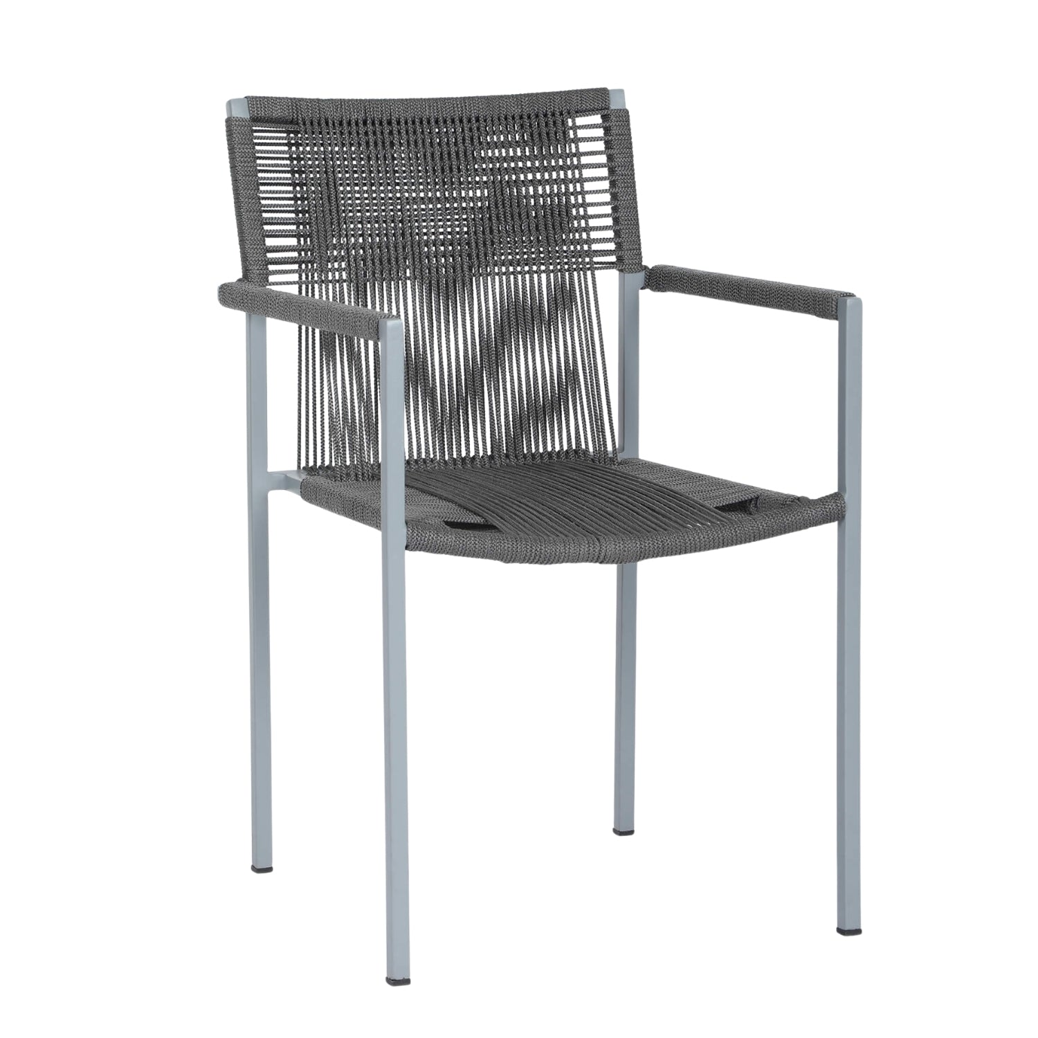 Outdoor Rope 3-Piece Patio Set (Grey)