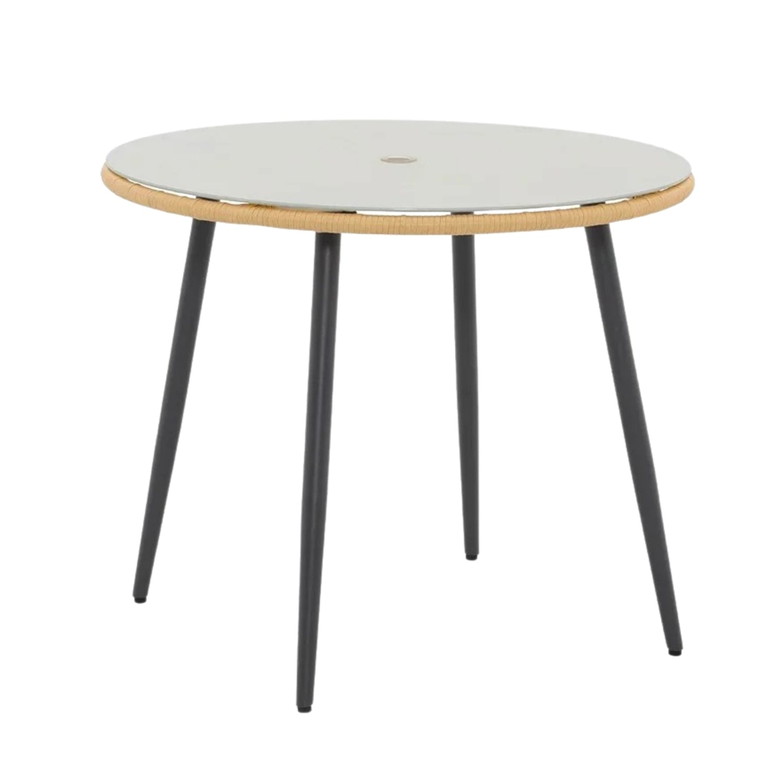 5-Piece Outdoor Patio Dining Set with Rattan Chairs