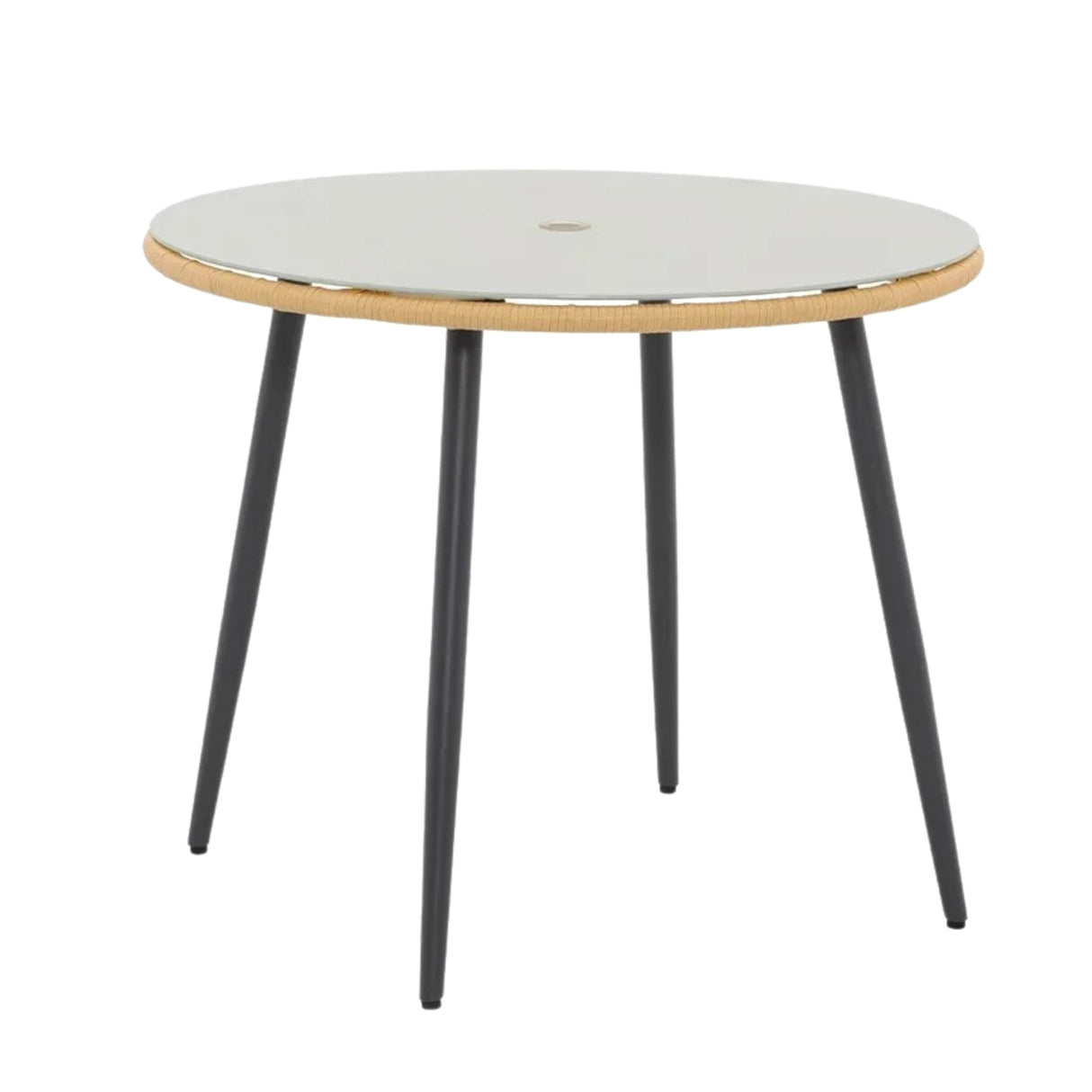 5-Piece Outdoor Patio Dining Set with Rattan Chairs