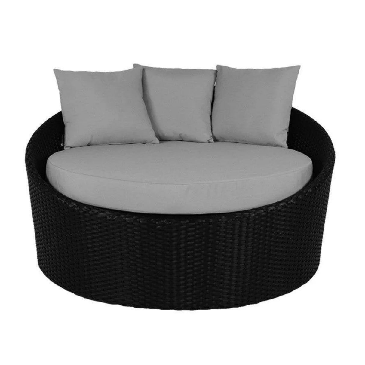 Outdoor Rattan Wicker Daybed with Glass Top Table