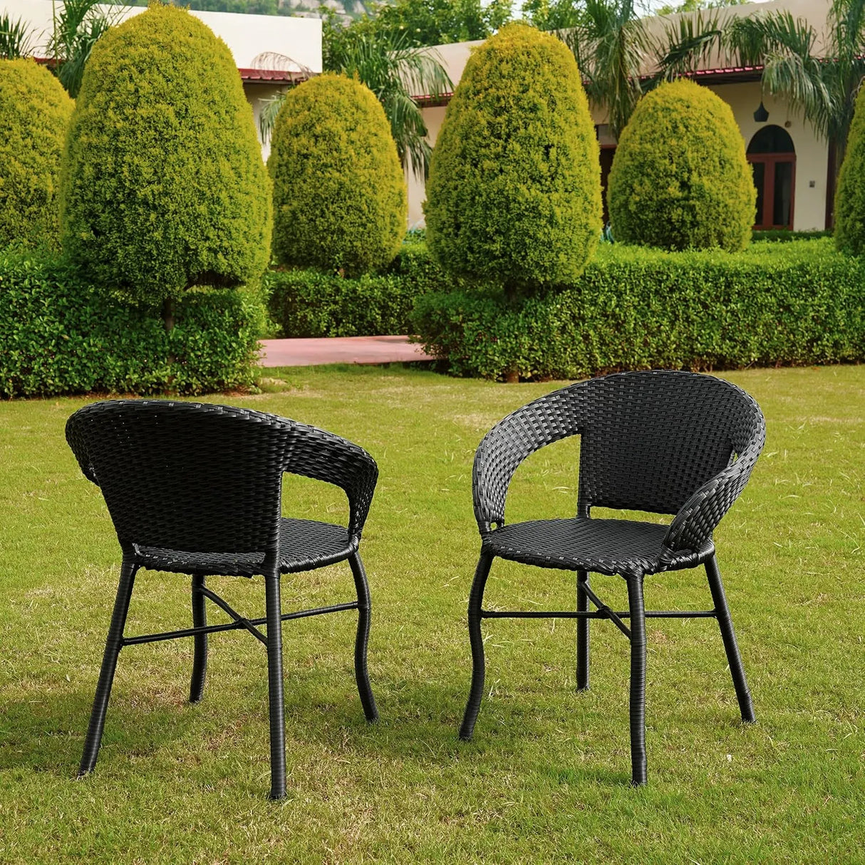 5-Piece Outdoor Rattan Wicker Patio Bistro Set
