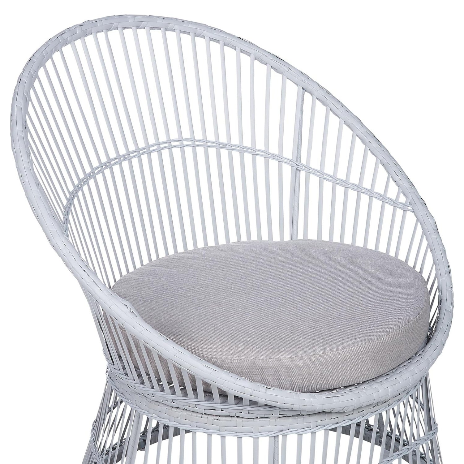 Outdoor Rope Patio Set with Glass Top Table