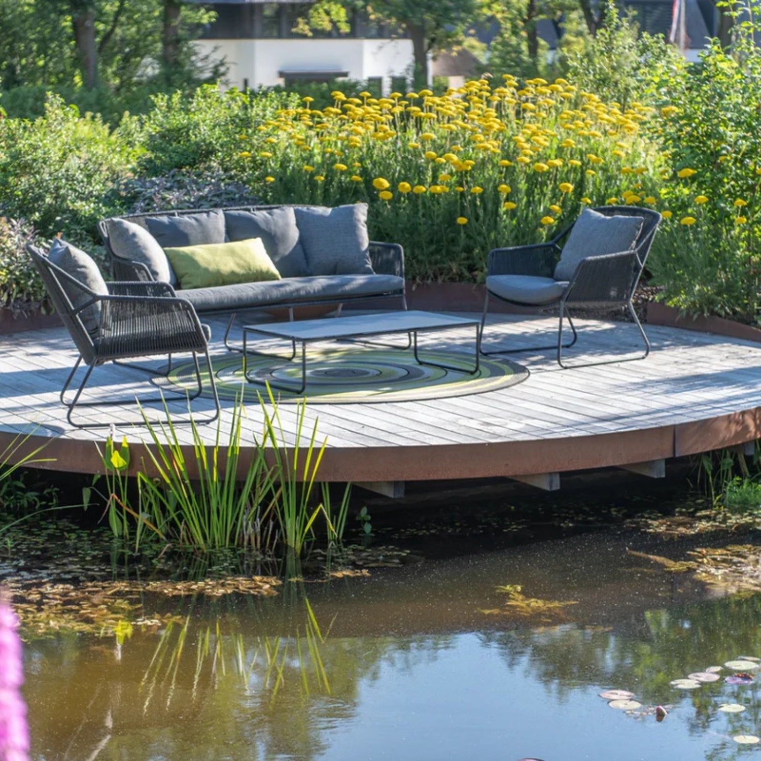 4 Piece Outdoor All-Weather Rope Sofa Set