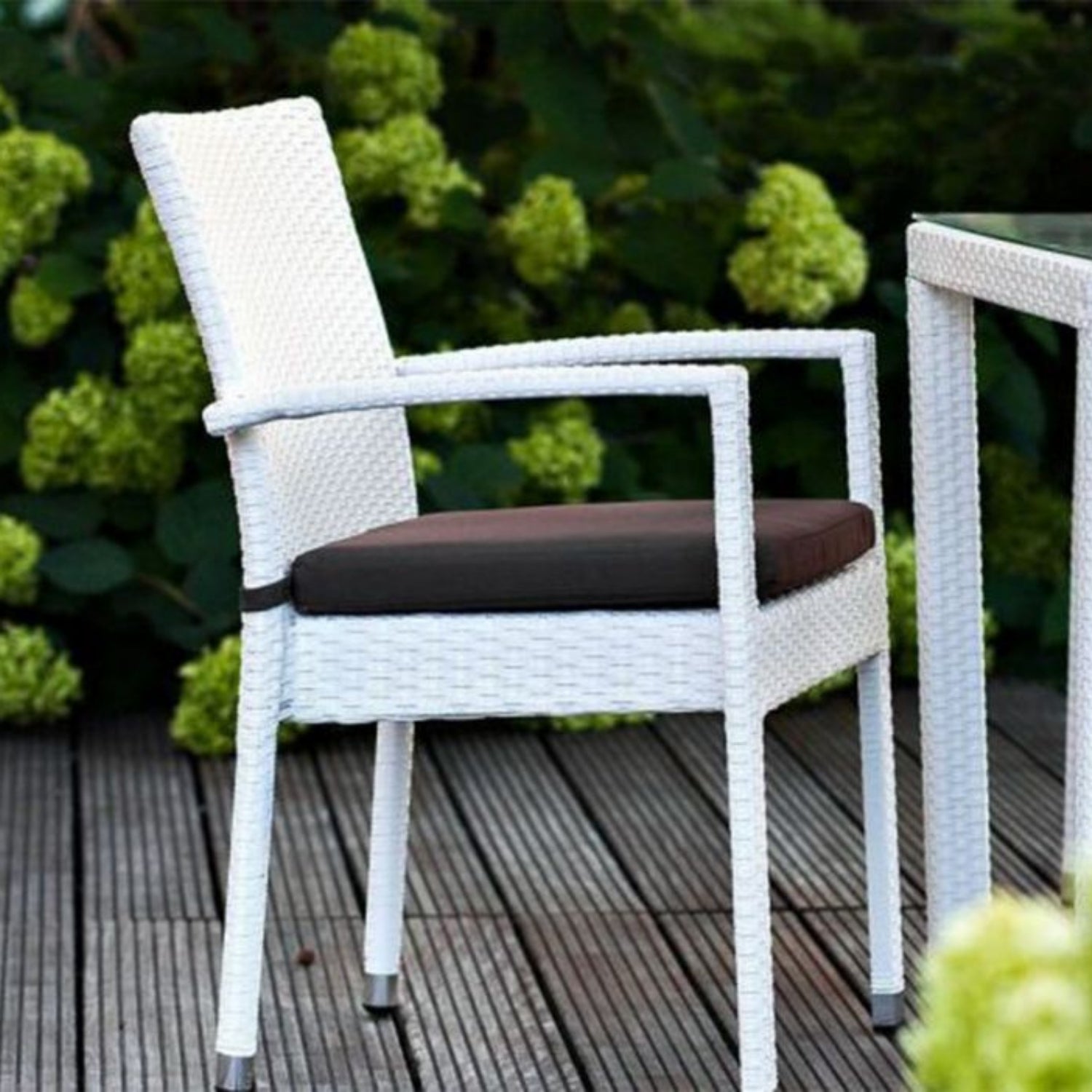 5-Piece Outdoor Patio Dining Set With Rattan Chairs & Glass-Top Table