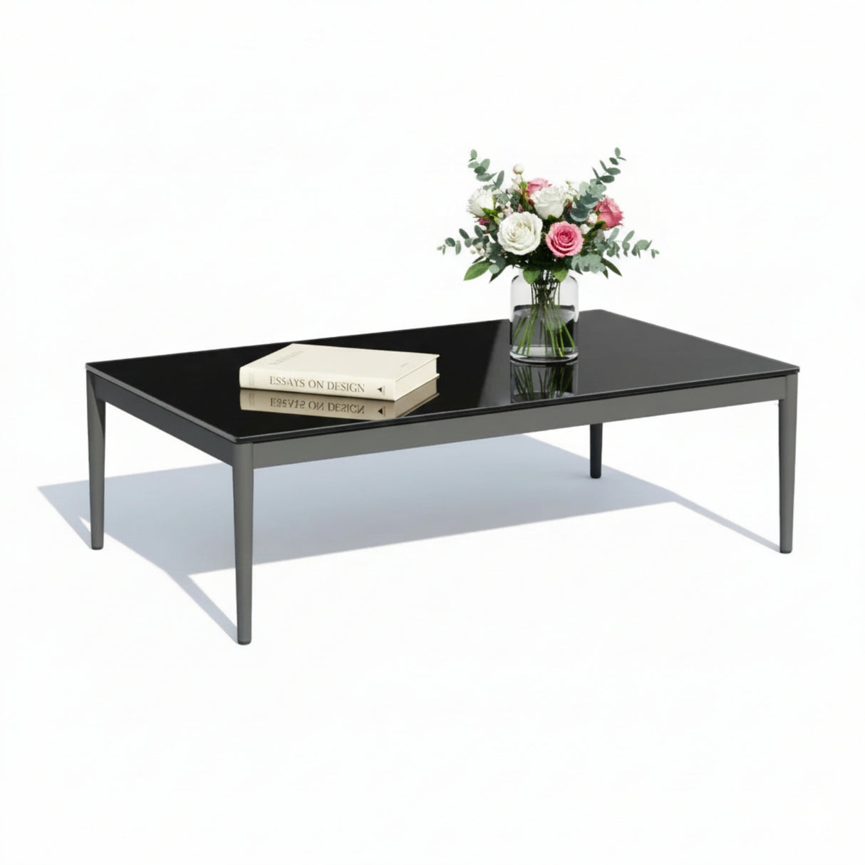 Outdoor Rope 5-Seater Sofa Set With Glass Top Table