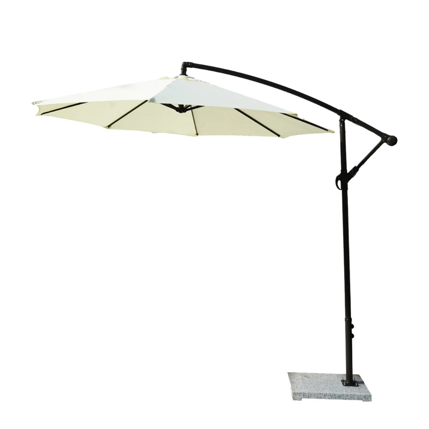 9 Ft Outdoor Offset Cantilever Patio Umbrella with Granite Base