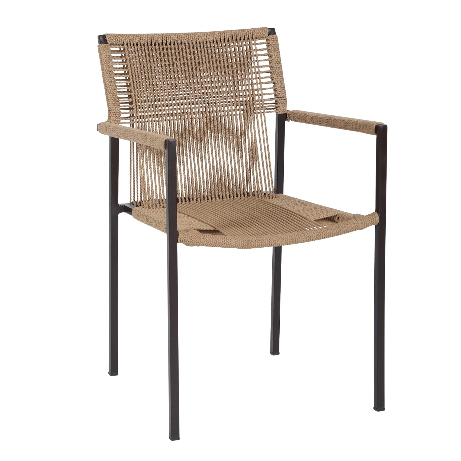 Outdoor Rope 3-Piece Patio Set (Beige)