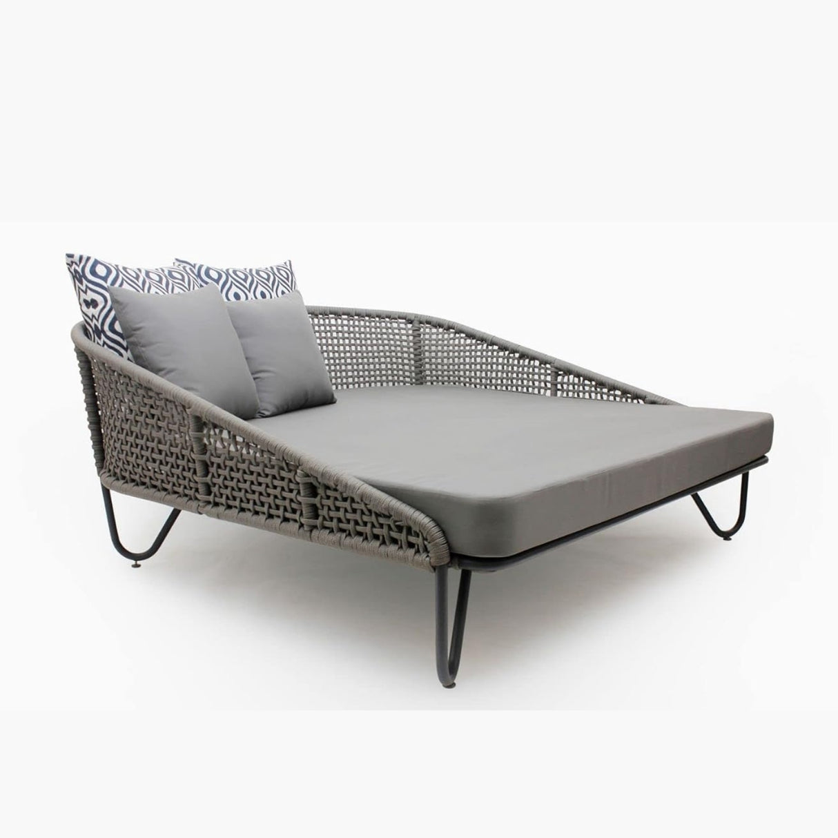 Outdoor Rope Patio Furniture Daybed (Grey)