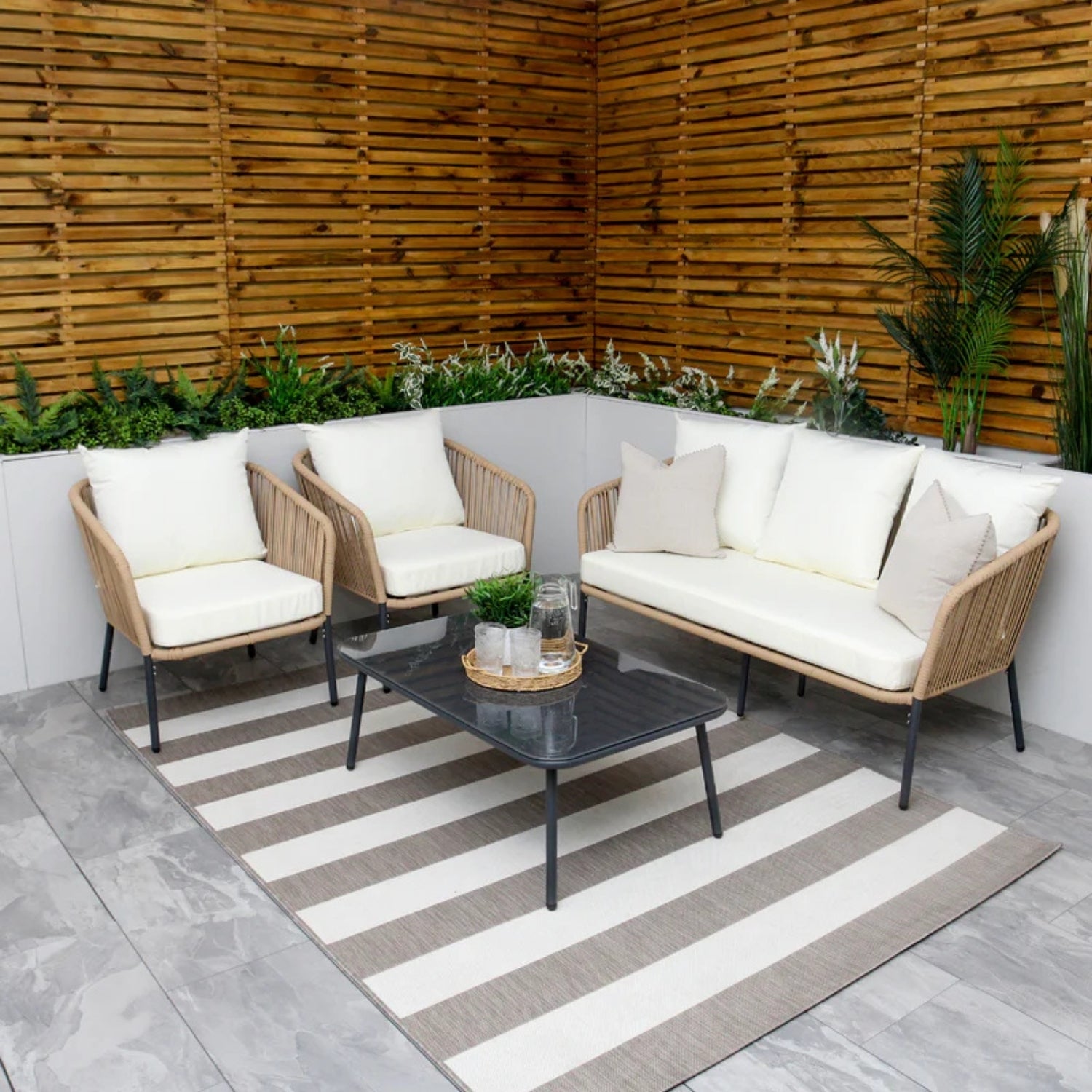 5-Seater Outdoor All-Weather Rope Sofa Set