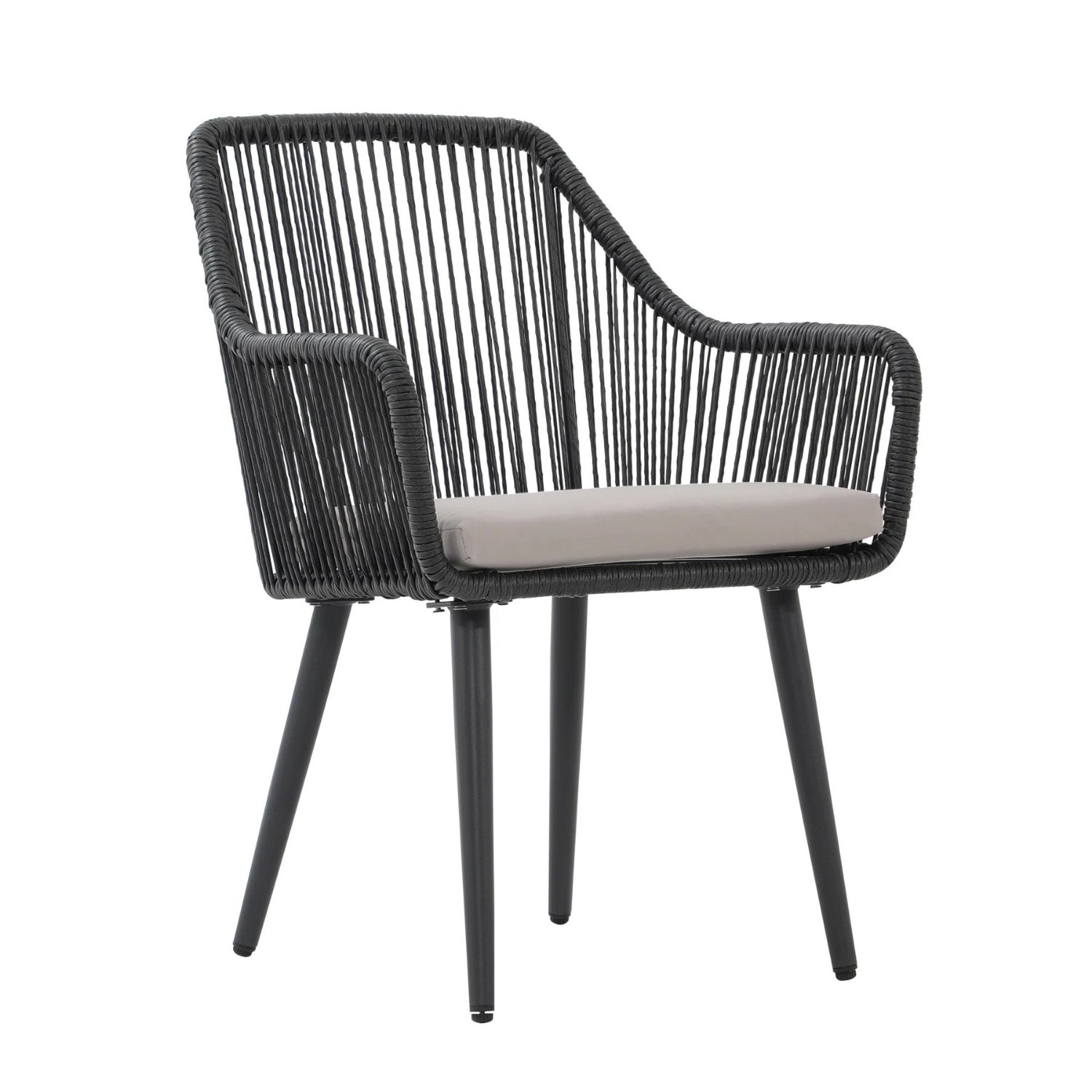2-Piece Outdoor Rope Patio Dining Chairs