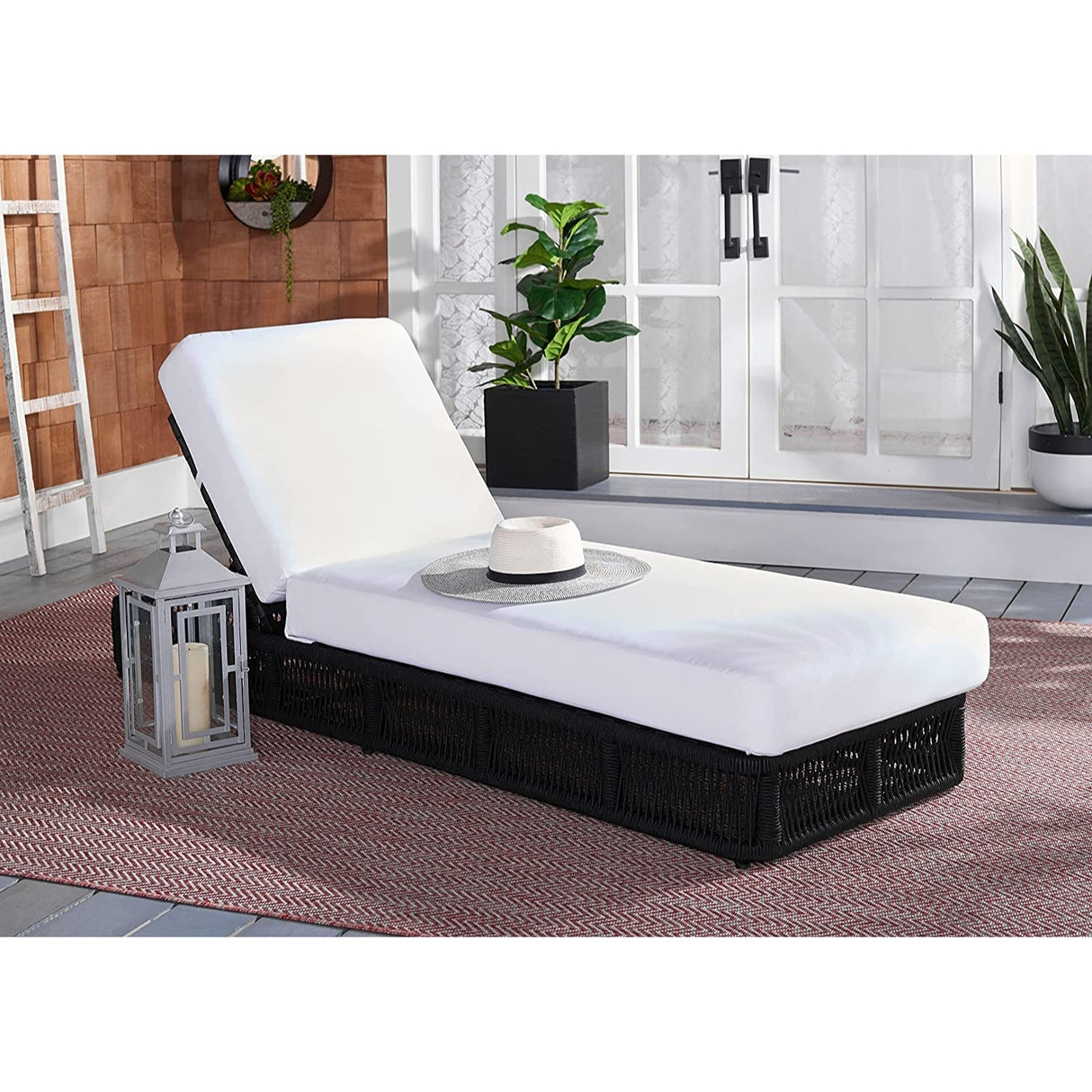 Outdoor All-Weather Rope Lounger with Cushions