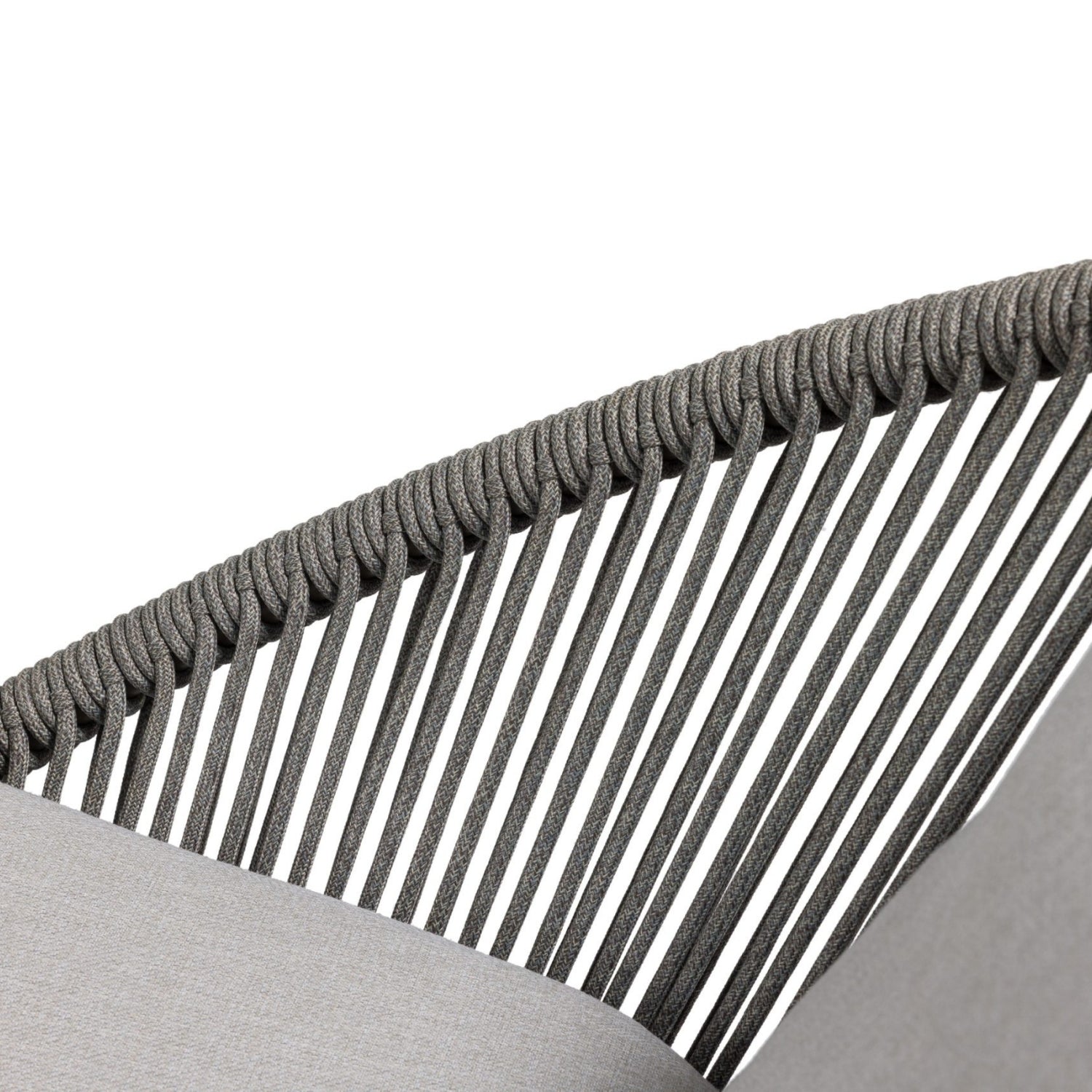 Outdoor Rope 4-Piece Patio Sofa Set with Glass Top Tables