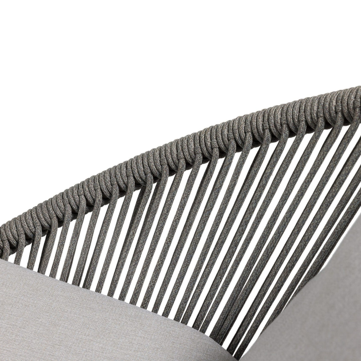 Outdoor Rope 4-Piece Patio Sofa Set with Glass Top Tables