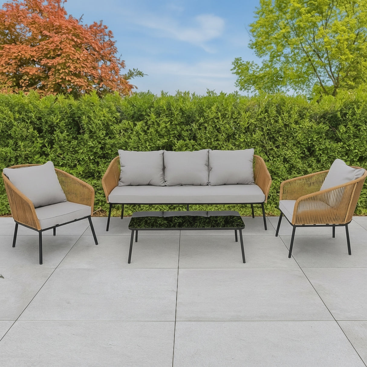 5-Seater Outdoor All-Weather Rope Sofa Set