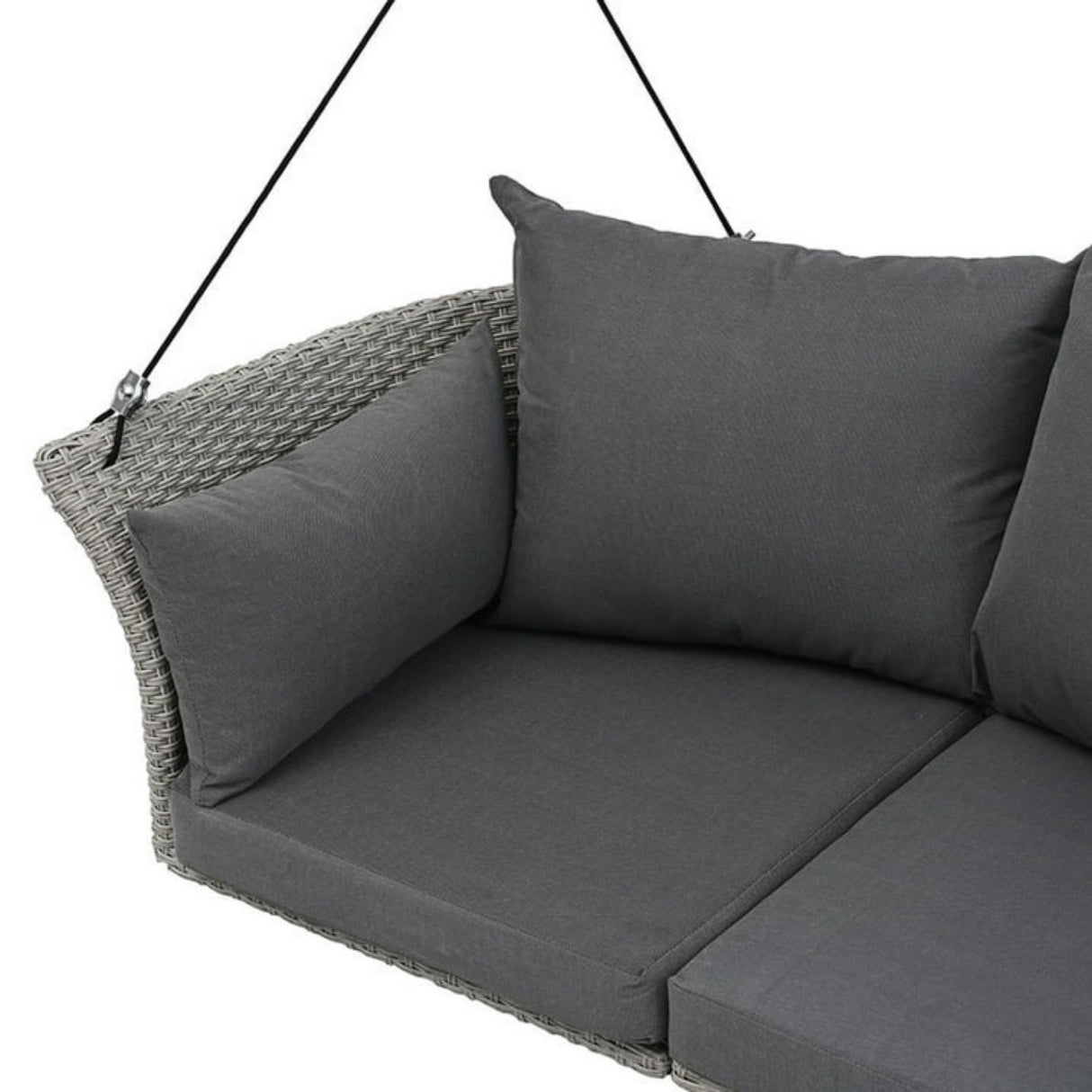 Outdoor Rattan Wicker Hanging Swing Chair with Cushion