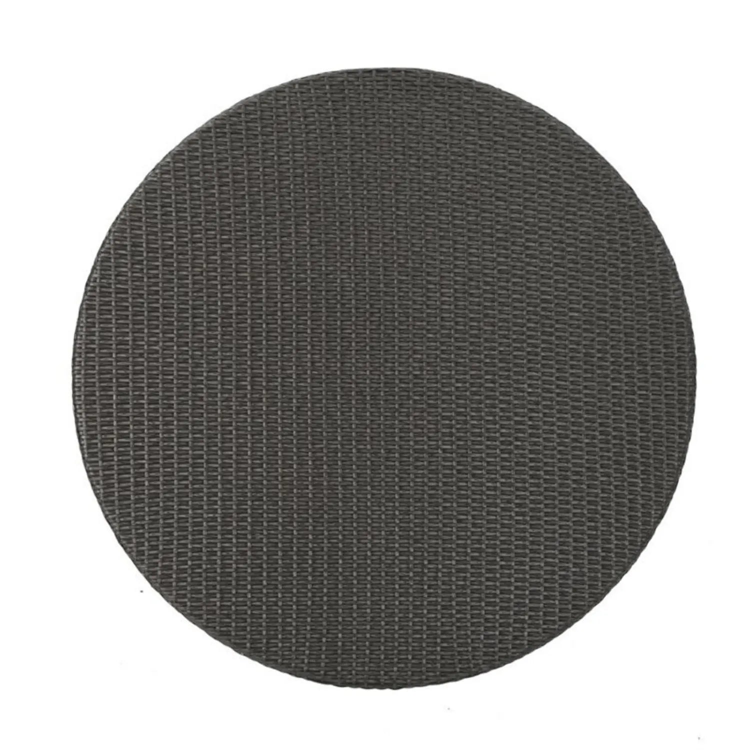 Outdoor Wicker Round Patio Dining Table (Dark Brown)