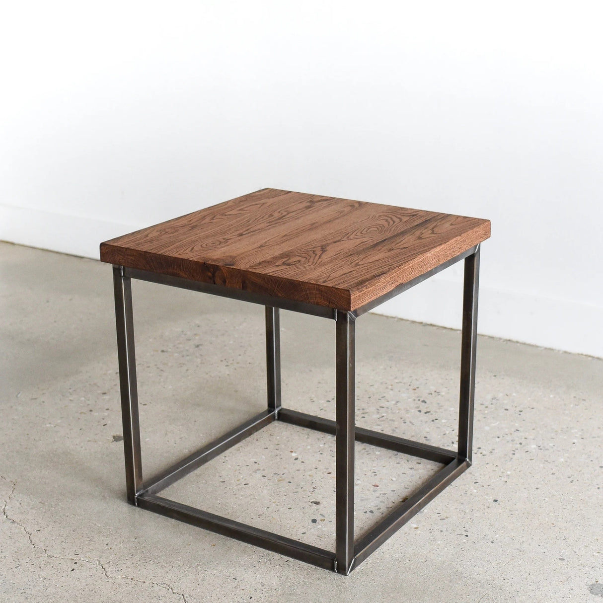 Modern Solid Sheesham Wood Top End Table