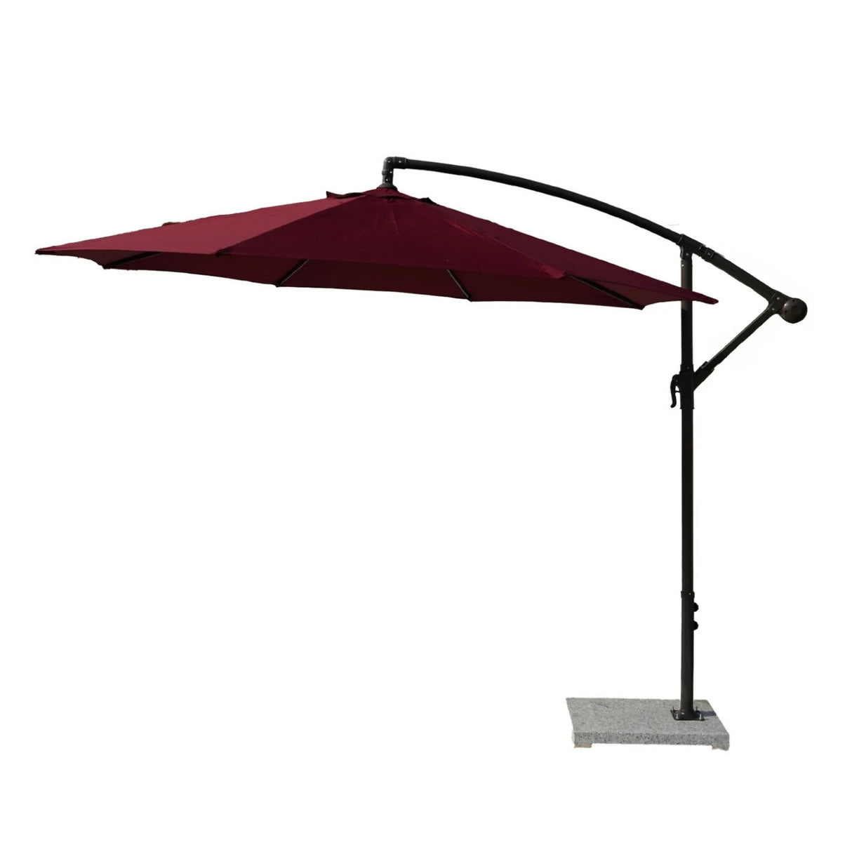 9 Ft Outdoor Offset Cantilever Patio Umbrella with Granite Base