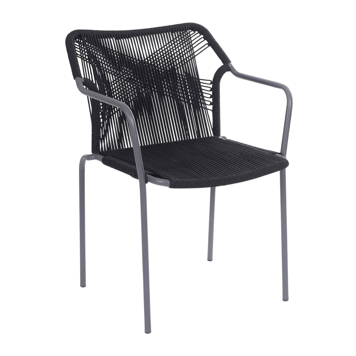 3-Piece Outdoor Grey Rope Patio Set