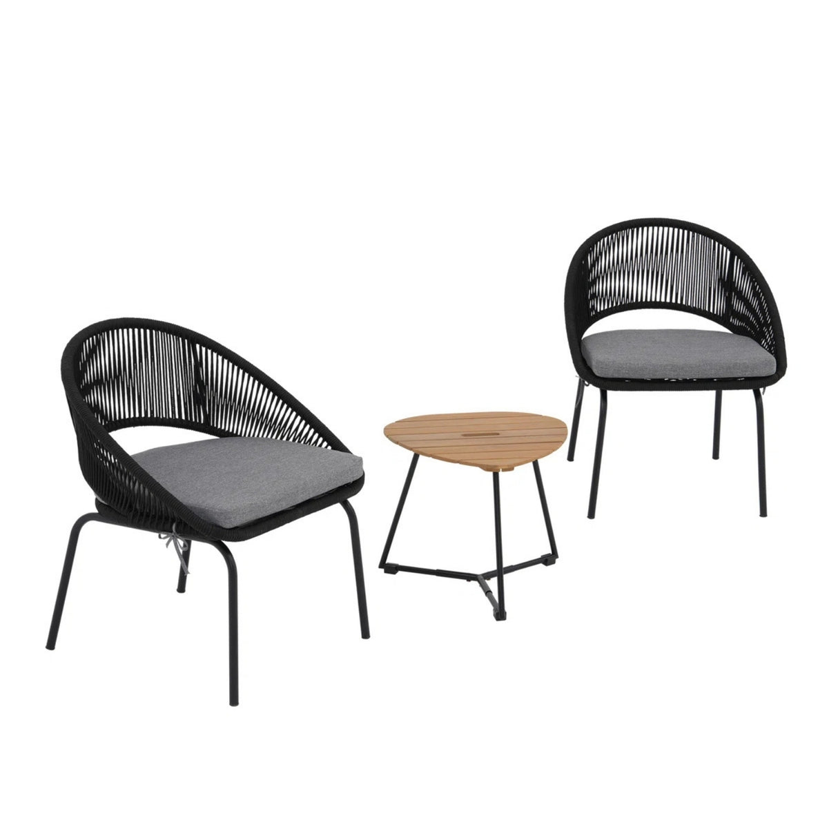 3 Piece Garden Outdoor Rope Patio Set