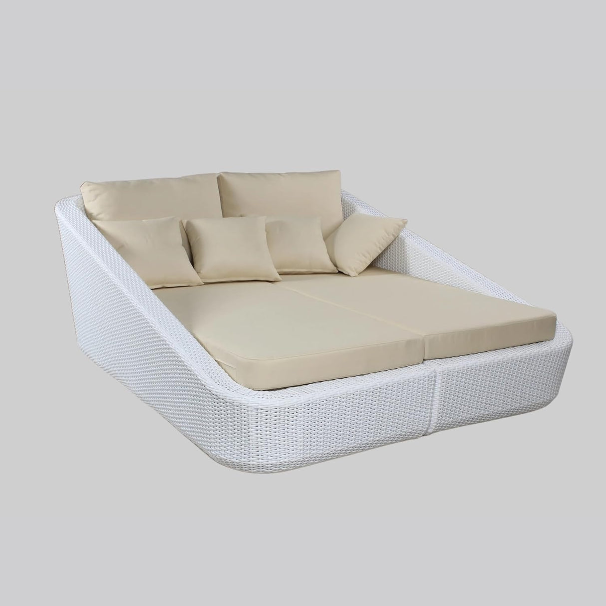 Patio Rattan & Wicker Double Conversation Daybed