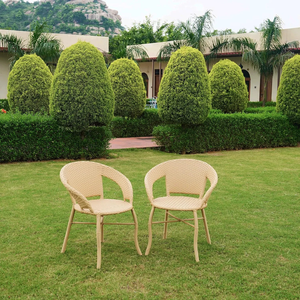 5-Piece Outdoor Rattan Wicker Patio Bistro Set