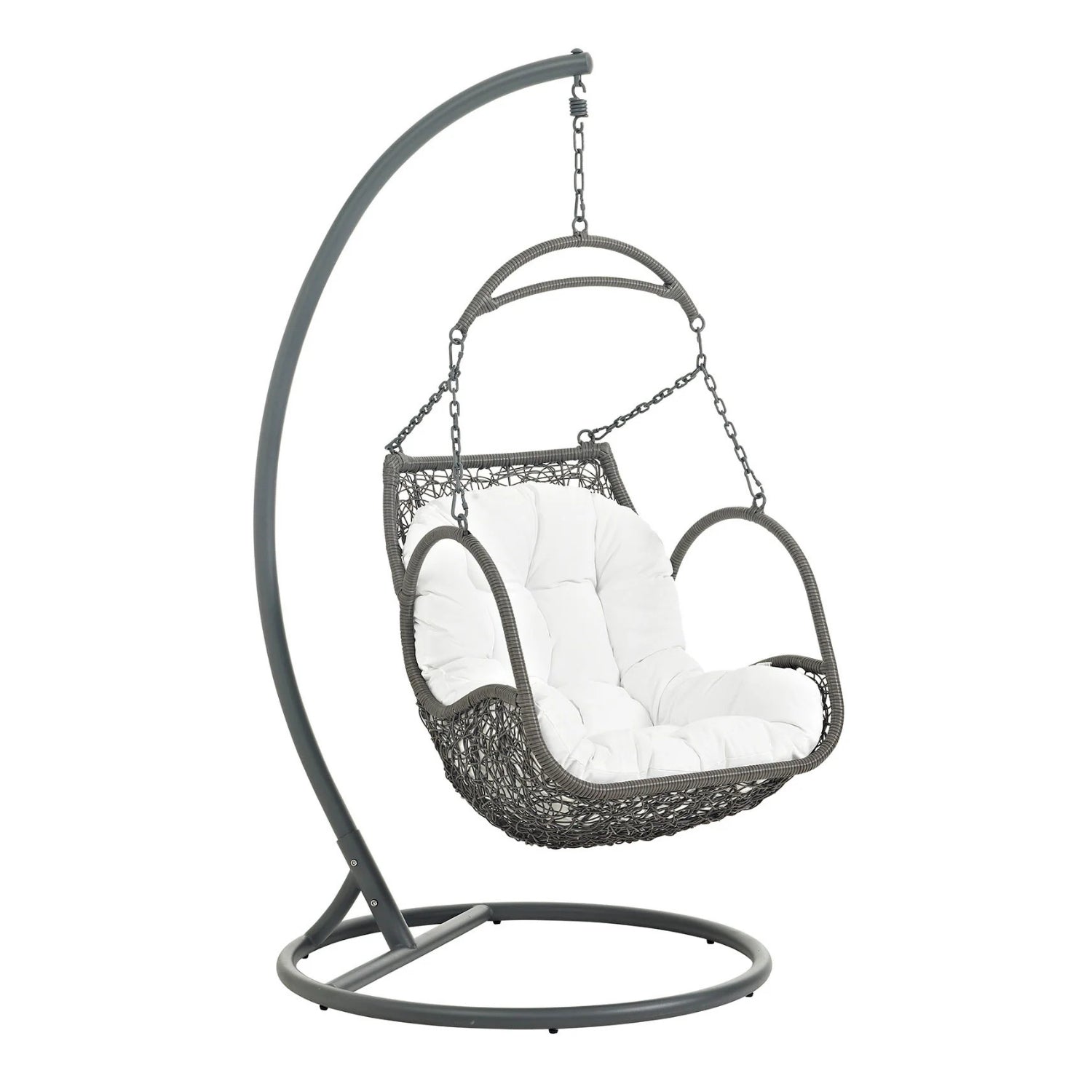 Outdoor Rattan Wicker Hanging Swing Chair with Cushion