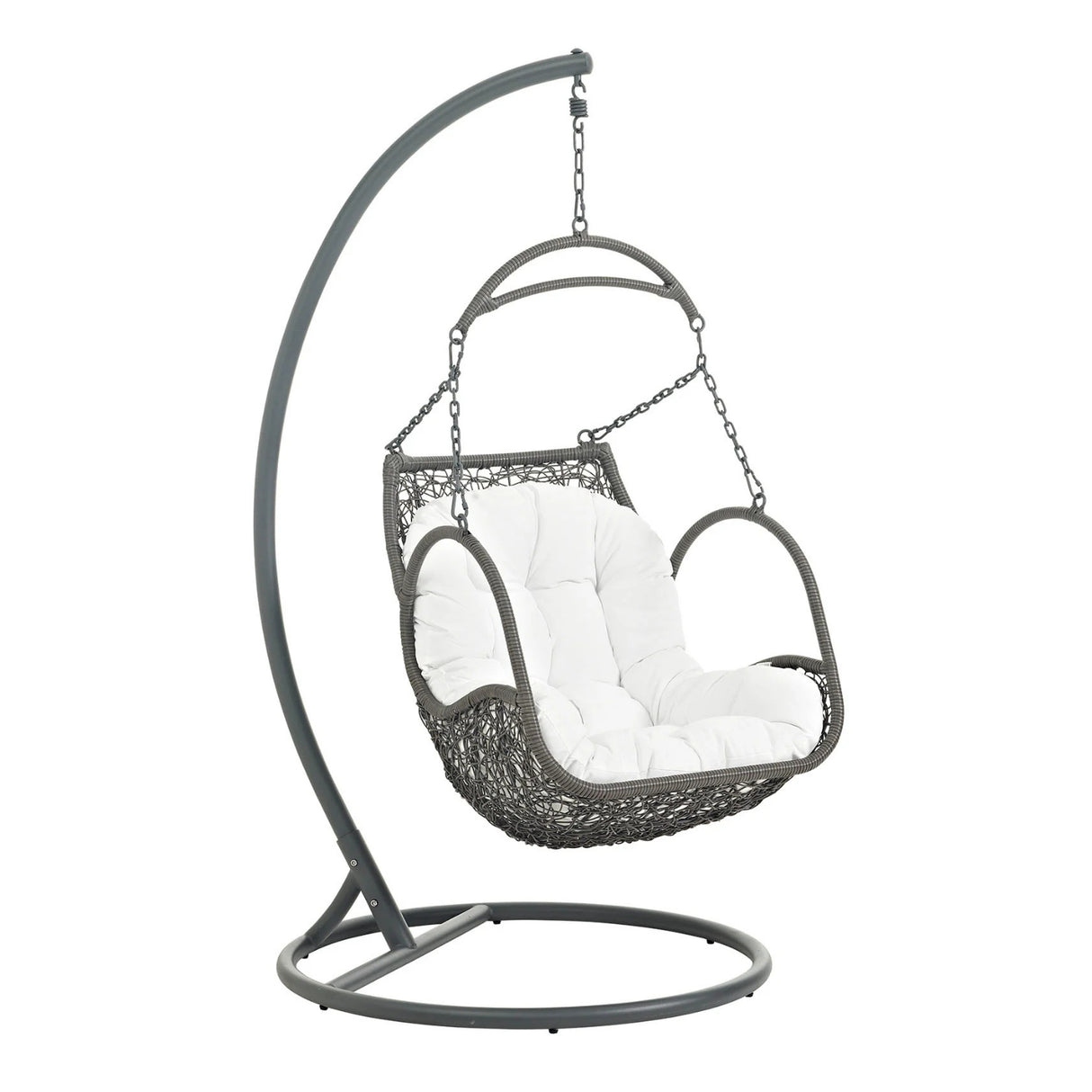 Outdoor Rattan Wicker Hanging Swing Chair with Cushion