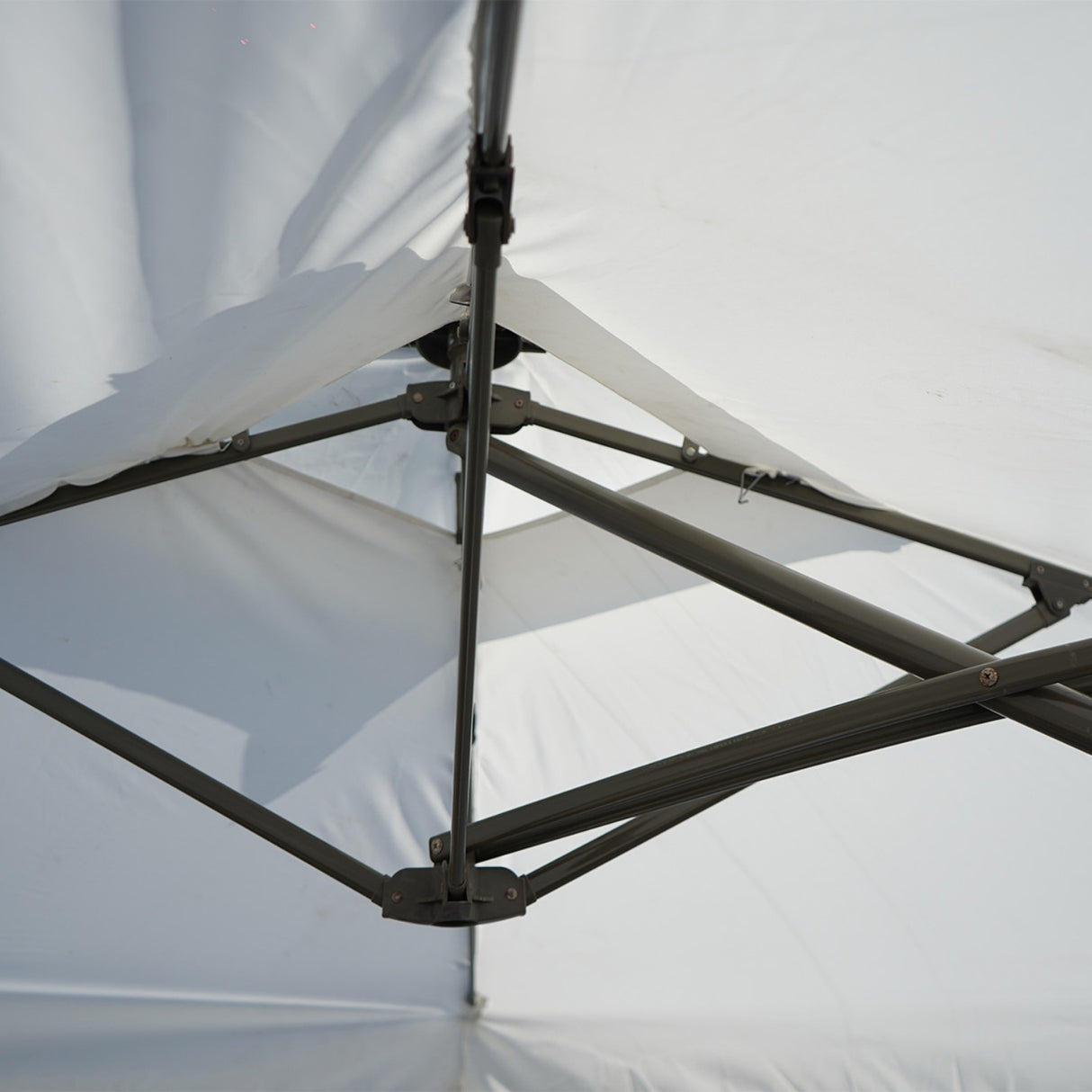 10ft Side Pole Square Shape Outdoor Umbrella With Marble Base (White)