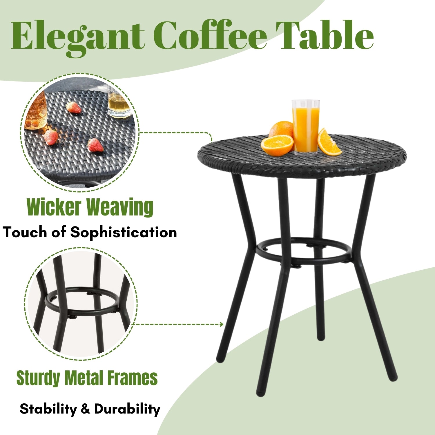 Outdoor Rope 3- Piece Patio Set