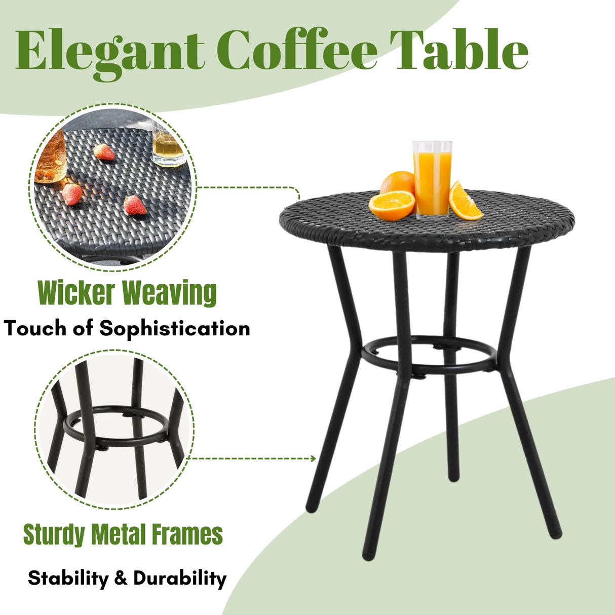 Outdoor Rope 3- Piece Patio Set