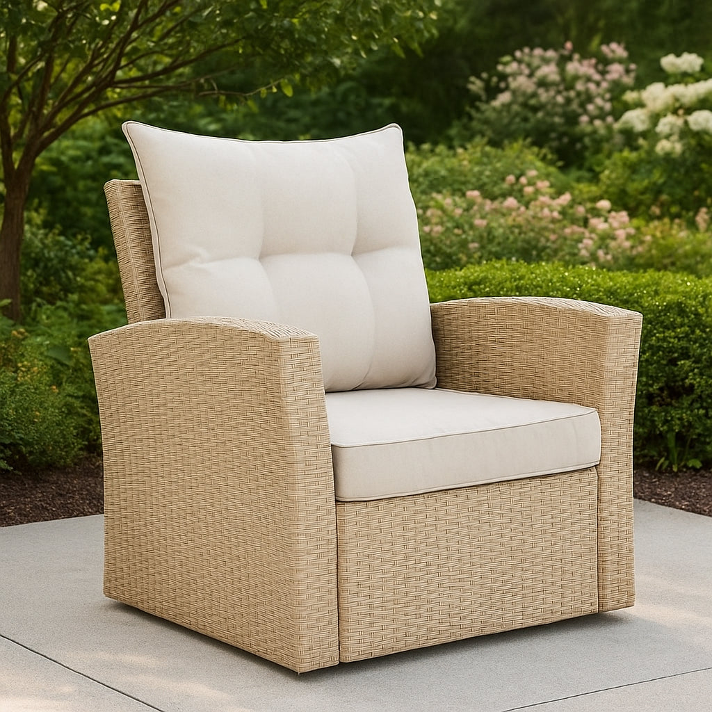 Outdoor All-Weather Wicker Single Seater Sofa