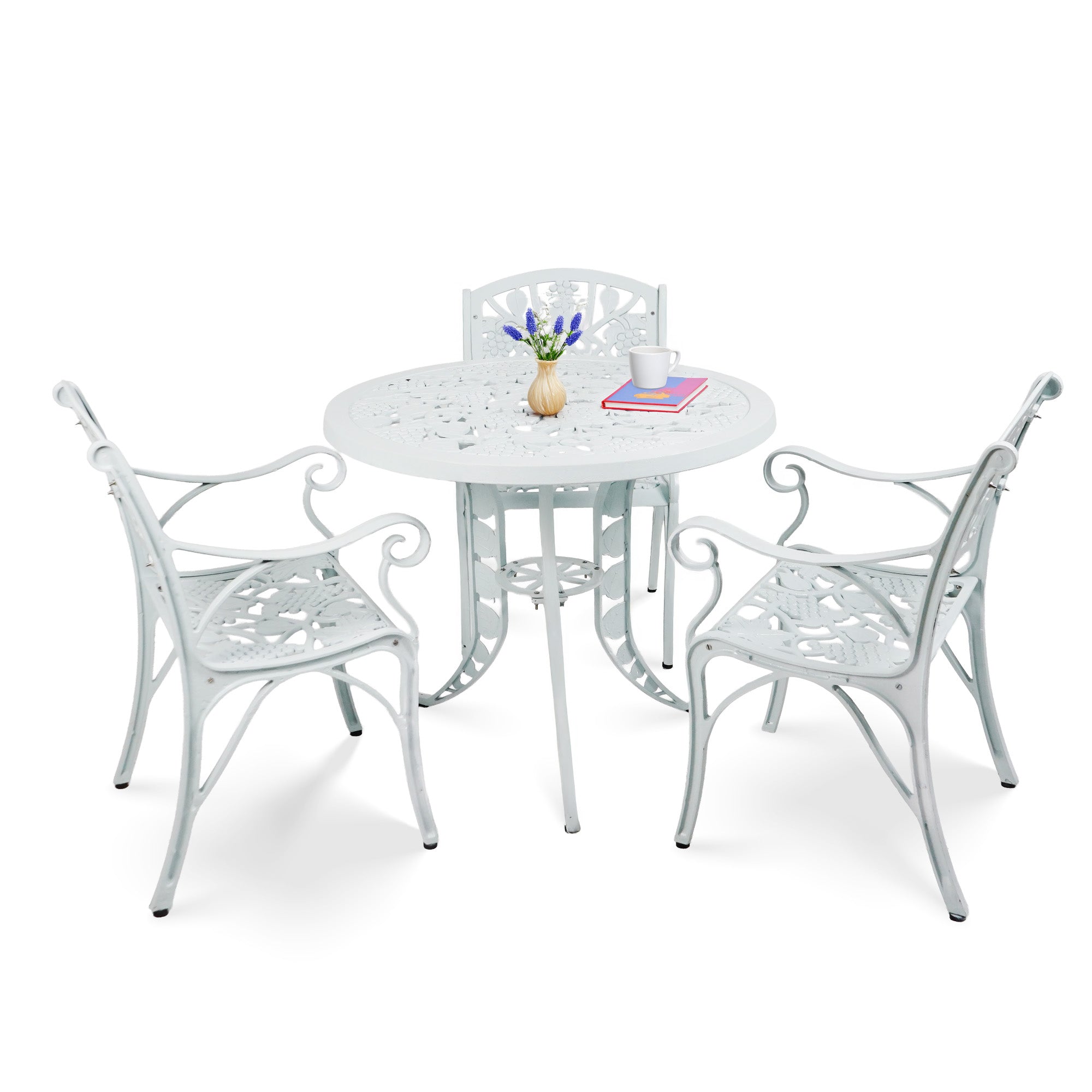 Outdoor 4-Piece Cast Aluminum Patio Bistro Set