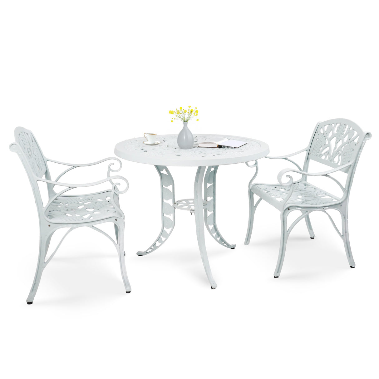 Outdoor 3-Piece Cast Aluminum Patio Bistro Set