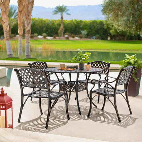 4 Chair & 1 table Metal Furniture