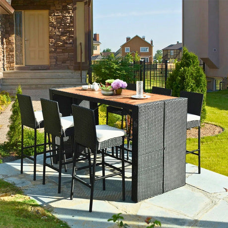 6 Chairs & 1 Table Bar Set