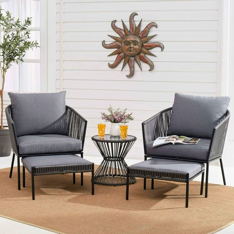 Chair with Footrest and Table (Ottoman Sets)